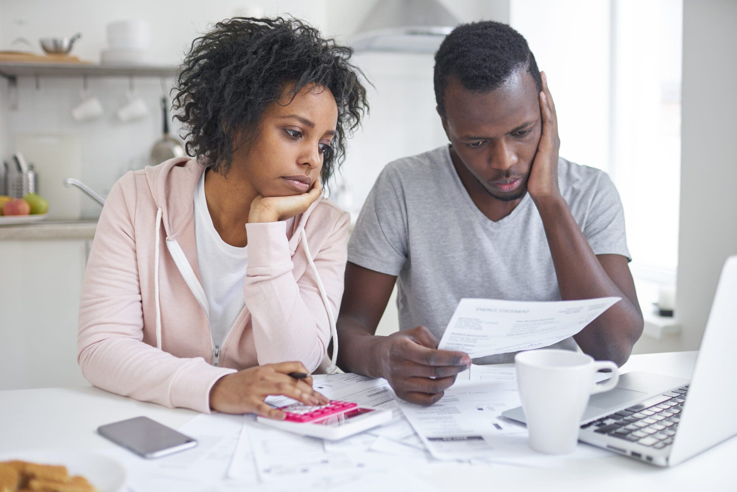 Stressed African American Couple