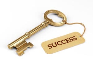 Key to Success isolated on white.