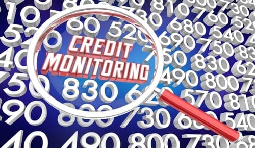 Credit Monitoring Scores Reports Magnifying Glass